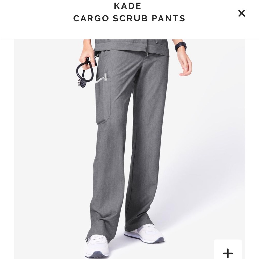NWT Figs Kade Cargo Scrub Pants - Graphite